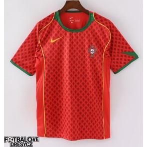 Portugalsko 2004 Retro Domácí Dres Krátký Rukáv
